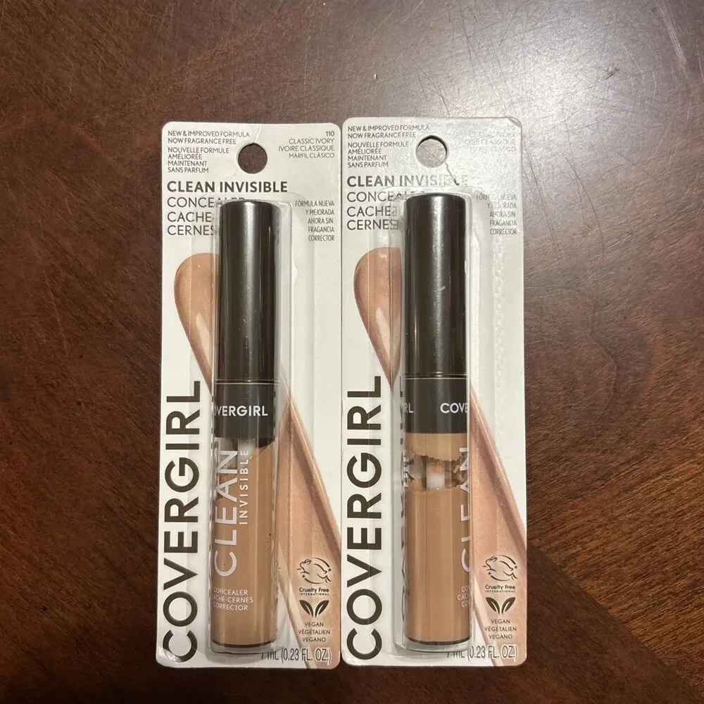 (2PK) COVERGIRL Clean Invisible Liquid Concealer, 110 classic ivory